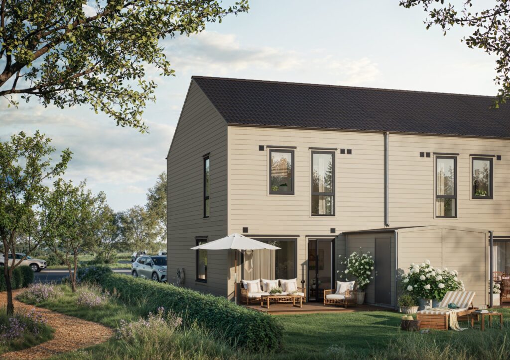 Hyra radhus – husfasad.